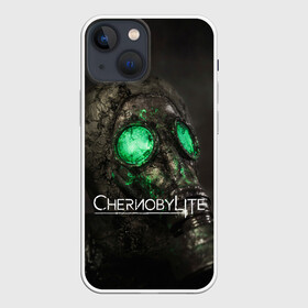 Чехол для iPhone 13 mini с принтом Chernobylite арт в Курске,  |  | art | chernobylite | game | gas | horror | mask | арт | игра | противогаз | химинюк | хоррор | чернобыль | шутер