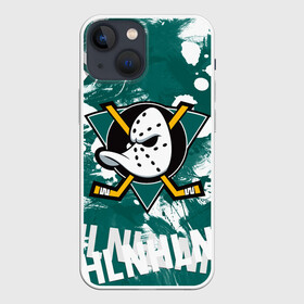 Чехол для iPhone 13 mini с принтом Анахайм Дакс | Anaheim Ducks в Курске,  |  | anahaim ducks | anaheim | anaheim ducks | ducks | hockey | mighty ducks | nhl | usa | дакс | могучие утята | нхл | спорт | сша | хоккей | шайба