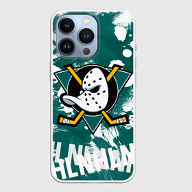 Чехол для iPhone 13 Pro с принтом Анахайм Дакс | Anaheim Ducks в Курске,  |  | anahaim ducks | anaheim | anaheim ducks | ducks | hockey | mighty ducks | nhl | usa | дакс | могучие утята | нхл | спорт | сша | хоккей | шайба
