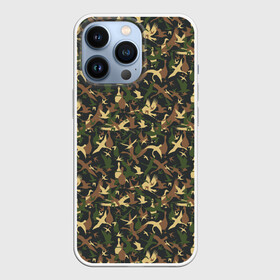 Чехол для iPhone 13 Pro с принтом Птицы (камуфляж) в Курске,  |  | bird | camouflage | crow | death | dis | evil | hunting camouflage | military camouflage | военный камуфляж | ворона | гуси | журавли | камуфляж | крылатые | крылья | ласточки | маскировка | масхалат | милитари | небесные | орёл