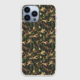 Чехол для iPhone 13 Pro Max с принтом Птицы (камуфляж) в Курске,  |  | bird | camouflage | crow | death | dis | evil | hunting camouflage | military camouflage | военный камуфляж | ворона | гуси | журавли | камуфляж | крылатые | крылья | ласточки | маскировка | масхалат | милитари | небесные | орёл