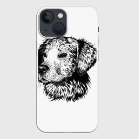 Чехол для iPhone 13 mini с принтом Дог   Dog в Курске,  |  | Тематика изображения на принте: дог | животные | принт | сабака | черно белое