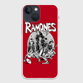 Чехол для iPhone 13 mini с принтом BW Ramones в Курске,  |  | alternative | music | punk | punkrock | ramones | ramons | rock | альтернатива | музыка | панк | панкрок | рамонс | рок