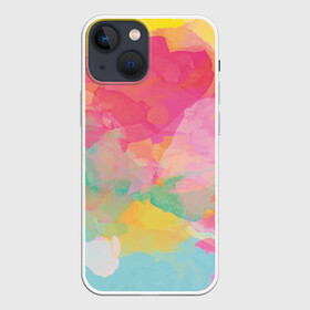 Чехол для iPhone 13 mini с принтом Радужная акварель в Курске,  |  | абстрактный | акварель | градиент | живопись | картина | краски