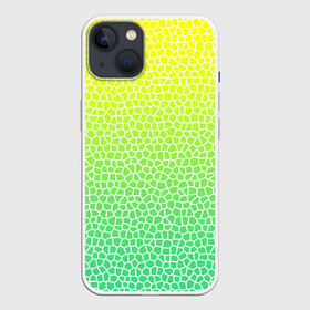 Чехол для iPhone 13 с принтом Витражная мозаика в Курске,  |  | витраж | градиент | зеленое стекло | зеленый | зеленый радуга | зеленый сети | лимон | мозаика | радуга | светло зеленый | соты | яркий