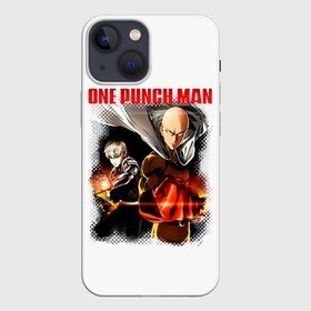 Чехол для iPhone 13 mini с принтом Сайтама и Генос One Punch Man в Курске,  |  | genos | genoсide | hagemanto | jenosu | one punch man | one punchman | onepunchman | oni saibogu | saitama | sensei | аниме | ван панч мен | ванпанчмен | генос | кибердемон | кибернетическое тело | лысый плащ | манга | сайтама | сильнейший человек