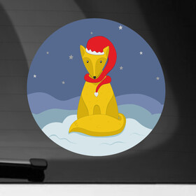 Наклейка на автомобиль с принтом Лиса на снегу в красной зимней шапке в Курске, ПВХ |  | Тематика изображения на принте: звезды | зима | колпак | круг | лис | лиса | лисенок | мех | милота | небо | новый год | ночь | пес | праздник | снег | собака | шапка | щенок