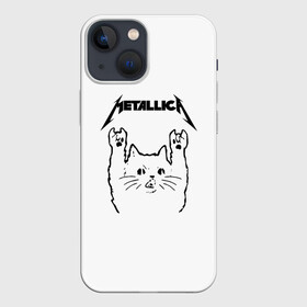 Чехол для iPhone 13 mini с принтом Metallica   Meowtallica. в Курске,  |  | metallica | кот | котэ | металлика | музыка | рок
