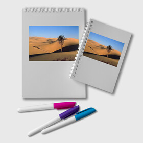 Блокнот с принтом Пустыня в Курске, 100% бумага | 48 листов, плотность листов — 60 г/м2, плотность картонной обложки — 250 г/м2. Листы скреплены удобной пружинной спиралью. Цвет линий — светло-серый
 | пустынякрасивая пустыняприродапейзаж