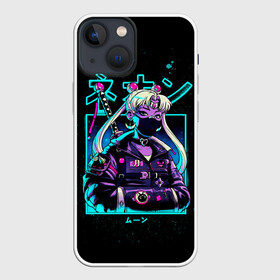 Чехол для iPhone 13 mini с принтом Сейлор Мун неон в Курске,  |  | neon | sailor moon | аниме | котик | лунная призма | манга | музыка | неон | сейлор мун