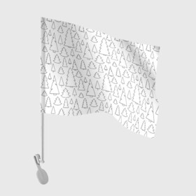 Флаг для автомобиля с принтом Простые елочки в Курске, 100% полиэстер | Размер: 30*21 см | белый | елка | елочка | зима | зимний | простой узор