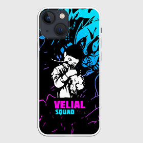 Чехол для iPhone 13 mini с принтом Velial Squad neon в Курске,  |  | pharaoh | velial | velial squad | velialsquad | велиал сквад | глубина | реакция | рэп