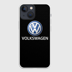 Чехол для iPhone 13 mini с принтом VOLKSWAGEN CARBON в Курске,  |  | auto | sport | volkswagen | wolksvagen | wolkswagen | авто | автомобиль | автомобильные | бренд | вольцваген | марка | машины | спорт | фольцваген