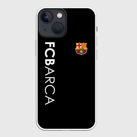 Чехол для iPhone 13 mini с принтом FC BARCA BLACK STYLE в Курске,  |  | barca | barcelona | fc barca | барка | барселона