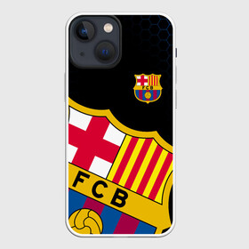 Чехол для iPhone 13 mini с принтом FC BARCELONA LOGOBOMBING ФИРМЕННЫЕ ЦВЕТА в Курске,  |  | barca | barcelona | fc barca | барка | барселона