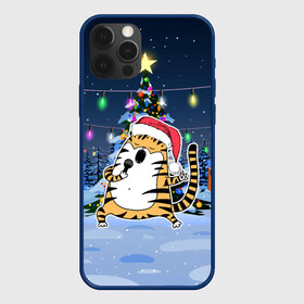 Чехол для iPhone 12 Pro Max с принтом Тигр поел у елки в Курске, Силикон |  | 2022 | год тигра | новый год | новый год 2022 | символ года | тигр | тигренок | тигрица | тигры