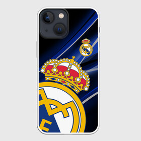 Чехол для iPhone 13 mini с принтом РЕАЛ МАДРИД ГЕОМЕТРИЯ СПОРТ в Курске,  |  | fc | football | football club | real madrid | sport | реал мадрид | спорт | спортивные | униформа | фк | футбол | футбольный клуб