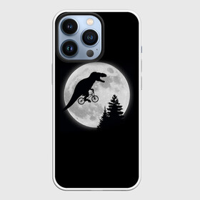 Чехол для iPhone 13 Pro с принтом T REX НА ЛУНЕ в Курске,  |  | bicycle | bike | fly | moon | rex | trex | tyrannosaur | бикукле | динозаврик | животные | летающий динозавр | луна | на велосипеде на фоне луны | ночной пейзаж | палеонтология | пародия | полёт | прикол | т рекс