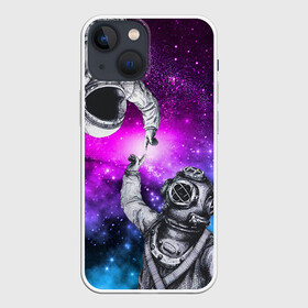 Чехол для iPhone 13 mini с принтом Космонавт и Водолаз Сотворение в Курске,  |  | astronaut | cosmos | diver | elon musk | nasa | planet | space | spacex | star | universe | water | абстракция | астронавт | вода | водолаз | вселенная | галактика | дайвер | звезда | илон маск | космонавт | космос | микеланджело | наса