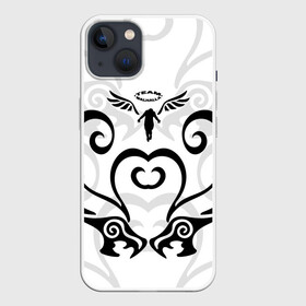Чехол для iPhone 13 с принтом WALHALLA TEAM DRAKEN TATTOO в Курске,  |  | anime | draken | mikey | tokyorevengers | walhalla | аниме | вальгала | дракен | иероглифы | кэн | манга | мандзиро | микки | рюгудзи | сано | символы | токийские мстители