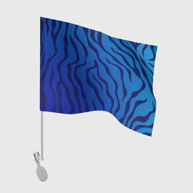 Флаг для автомобиля с принтом ВОДЯНОЙ ТИГР СИМВОЛ 2022 в Курске, 100% полиэстер | Размер: 30*21 см | 2022 символ | в топе | в тренде | год тигра | новый год | тигр | тигровый принт