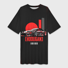 Платье-футболка 3D с принтом HOOLIGAN (HOONIGAN) в Курске,  |  | 240 | car | cars | drift | hooligan | hoonigan | japan | jdm | nissan | sx | авто | автомобиль | дрифт | ниссан | тачка | хулиган | хуниган | япония