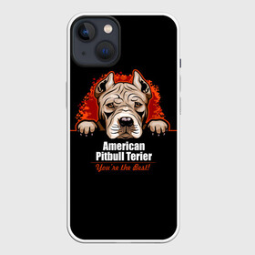 Чехол для iPhone 13 с принтом Американский Питбультерьер (Pit Bull) в Курске,  |  | american pit bull terrier | boxer | bulldog | fighting dog | pit bull | американский питбультерьер | бойцовская собака | бойцовский пес | боксер | бульдог | волкодав | друг человека | кинолог | пес | питбуль | питбультерьер