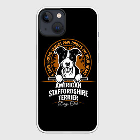 Чехол для iPhone 13 с принтом Американский Стаффордширский Терьер в Курске,  |  | amstaff | boxer | bull terrier | fighting dog | pit bull terrier | terrier | амстафф | бойцовская собака | бойцовский пес | боксер | бультерьер | волкодав | друг ч | кинолог | пес | питбультерьер | собака