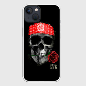 Чехол для iPhone 13 с принтом GNR Skull в Курске,  |  | alternative | guns n roses | metall | music | rock | альтернатива | ганс энд росес | металл | музыка | пушки и розы | рок