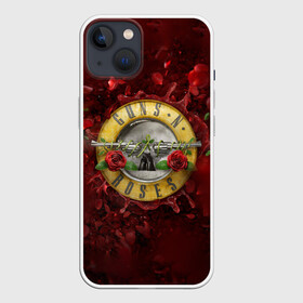 Чехол для iPhone 13 с принтом Лого GNR в розах в Курске,  |  | alternative | guns n roses | metall | music | rock | альтернатива | ганс энд росес | металл | музыка | пушки и розы | рок