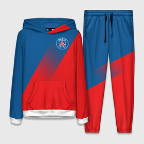 Женский костюм 3D (с толстовкой) с принтом PSG GRADIENT SPORT UNIFORM в Курске,  |  | paris saint germain | psg | saint | sport | париж | псг | псж | спорт | футбол