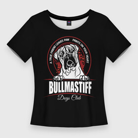 Женская футболка 3D Slim с принтом Бульмастиф (Bullmastiff) в Курске,  |  | animal | bulldog | bullmastiff | dog | mastiff | бульдог | бульмастиф | год собаки | друг человека | животное | зверь | кинолог | мастиф | пёс | порода собак | собака бульмастиф | собаковод | сторожевая собака
