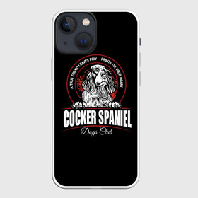 Чехол для iPhone 13 mini с принтом Кокер Спаниель (Cocker Spaniel) в Курске,  |  | cocker spaniel | dog spaniel | k | английский спаниель | год собаки | друг человека | животное | зверь | кавалер спаниель | кинг чарльз спаниель | кинолог | кокер спаниель | охотничья собака | пёс