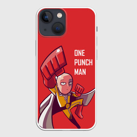 Чехол для iPhone 13 mini с принтом Ванпачмен удар в Курске,  |  | one punch man | ванпачмен | лысый супергерой | сайтама | удар