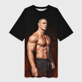 Платье-футболка 3D с принтом John Felix Jr в Курске,  |  | bodybuilding | boxer | cena | hip hop | john cena | rep | rise above hate | superstar | wrestling | wwe | актер | бодибилдер | вве | ввф | джон сина | нво | поднимись над ненавистью | рестлер | рэп | сина | тяжеловес | хип хоп