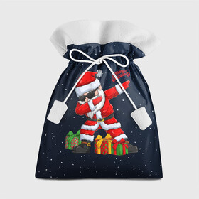 Подарочный 3D мешок с принтом SANTA DABBING в Курске, 100% полиэстер | Размер: 29*39 см | Тематика изображения на принте: christmas | dab | dabbing | santa | дед мороз | елка | зима | новый год | подарок | рождество | санта | снег | снегурочка | снежинка