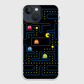 Чехол для iPhone 13 mini с принтом Пиксельный Пакман в Курске,  |  | pacman | пакман | пиксел | пиксельный пакман | пэкмэн