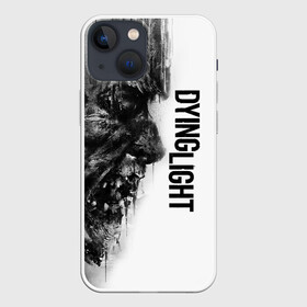 Чехол для iPhone 13 mini с принтом DYING LIGHT BLACK  WHITE ZOMBIE FACE в Курске,  |  | Тематика изображения на принте: apocalypsis | dying light | dying light 2 | dying light the following | haran | horror | kyle craig | monsters | survivor | zombie | апокалипсис | выживалка | даинг лайт | зомби | кайл крейн | монстры | харан