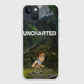 Чехол для iPhone 13 с принтом Uncharted | На картах не значится в Курске,  |  | drakes fortune святилище | nathan drake uncharted | uncharted джунгли | анчартед дрейк | натан дрейк | натан дрейк в джунглях | охотник за сокровищами дрейк