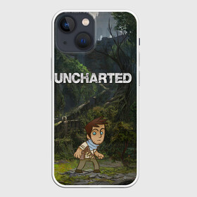 Чехол для iPhone 13 mini с принтом Uncharted | На картах не значится в Курске,  |  | drakes fortune святилище | nathan drake uncharted | uncharted джунгли | анчартед дрейк | натан дрейк | натан дрейк в джунглях | охотник за сокровищами дрейк