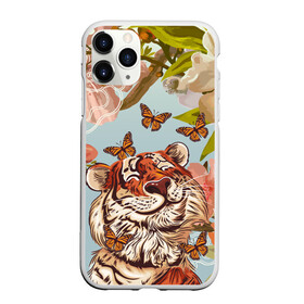 Чехол для iPhone 11 Pro Max матовый с принтом Тигр и бабочки в Курске, Силикон |  | Тематика изображения на принте: 2022 | 2022 тигр | бабочка | бабочка и тигр | бабочки | восточный тигр | восточный узор | иероглиф тигра | китай | китайский пейзаж | китайский тигр | новый год | тигр | тигр 2022 | тигр и бабочка