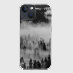 Чехол для iPhone 13 mini с принтом ТУМАННЫЙ ЛЕС | FOREST в Курске,  |  | forest | деревья | дым | лес | мрачный лес | природа | туман