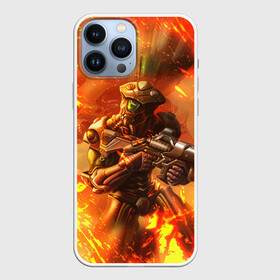 Чехол для iPhone 13 Pro Max с принтом Doom ART (+спина) в Курске,  |  | doom | doom eternal | doom slayer | doomguy | дум | дум гай | думгай | солдат рока