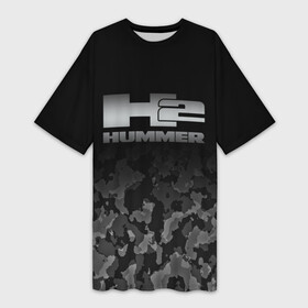 Платье-футболка 3D с принтом H2  HUMMER LOGO в Курске,  |  | auto | h1 | h2 | hammer | hmmwv | hummer | logo | авто | ам | военный | военный автомобиль | лого | логотип | милитари | миллитари | хаки | хамер | хаммер