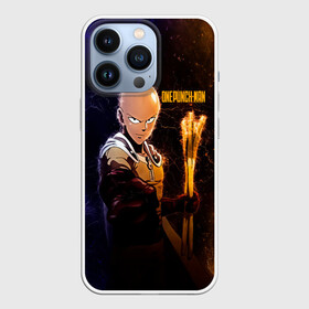 Чехол для iPhone 13 Pro с принтом Космический Сайтама One Punch Man в Курске,  |  | hagemanto | one punch man | one punchman | onepunchman | saitama | sensei | аниме | ван панч мен | ванпанчмен | лысый плащ | манга | сайтама | сильнейший человек | учитель | человек одинудар | человек одного удара