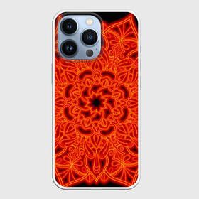 Чехол для iPhone 13 Pro с принтом Огненная мандала в Курске,  |  | Тематика изображения на принте: абстрактный | абстракция | антистресс | ловец снов | медитативный | медитация | орнамент | плетение | радиальная | узор | этнический