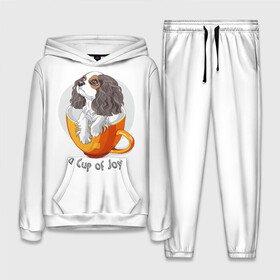 Женский костюм 3D (с толстовкой) с принтом Кавалер Кинг Чарльз Спаниель в Курске,  |  | dog spa | king charles spaniel | английский спаниель | год собаки | друг человека | животное | зверь | кавалер спаниель | кинг чарльз спаниель | кинолог | кокер спаниель | охотничья собака | пёс