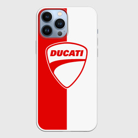 Чехол для iPhone 13 Pro Max с принтом DUCATI WHITE RED STYLE LOGO в Курске,  |  | Тематика изображения на принте: ducati | italy | moto | motocycle | racing | sport | дукати | италия | мото | мотоспорт | мотоцикл | рейсинг | спорт