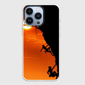 Чехол для iPhone 13 Pro с принтом СКАЛОЛАЗЫ В ЗАКАТЕ в Курске,  |  | mounting | shadow | sun | альпинизм | горы | закат | природа | скалолаз | солнце | спорт | тень