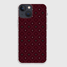 Чехол для iPhone 13 mini с принтом Knitted Texture в Курске,  |  | background | knitted pattern | pattern | texture | вязаный узор | текстура | узор | фон